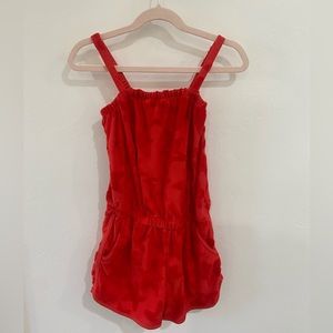 Girls Red Stars Cat & Jack Romper Size Small 6/7